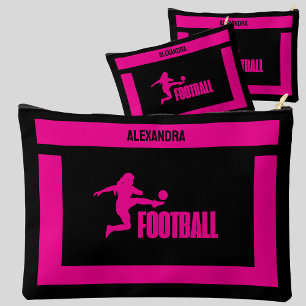 Football Player Girl, Birthday Gift, Football Team Accessory Pouch
