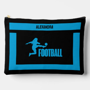 Football Player Girl, Birthday Gift, Football Team Accessory Pouch