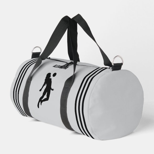 Football Player Girl, Birthday Gift, Team Duffle Bag (Left Corner)