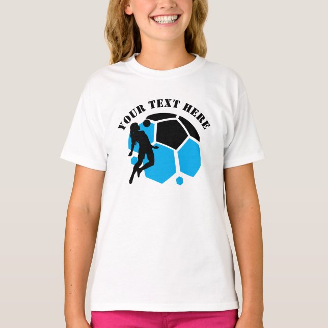 Football Player Girl, Birthday Gift, Team        T-Shirt (Front)