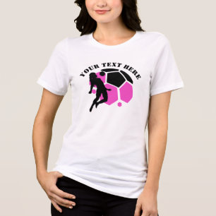 Football Player Girl, Birthday Gift, Team        Tri-Blend Shirt