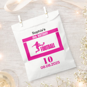 Football Player Girl, Birthday Girl Team Favour Bags