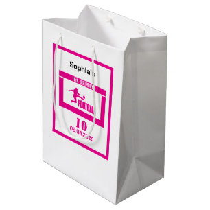 Football Player Girl, Birthday Girl Team Medium Gift Bag