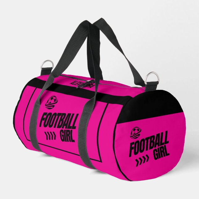 Football Player Girl, Team, Gift Duffle Bag (Left Corner)