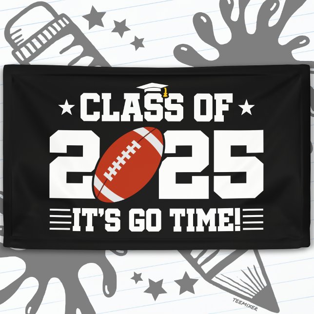 Football Player Graduation Class of 2025 Senior Banner (Creator Uploaded)