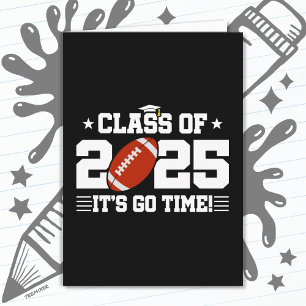 Football Player Graduation Class of 2025 Senior Card