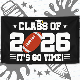 Football Player Graduation Class of 2026 Senior Banner