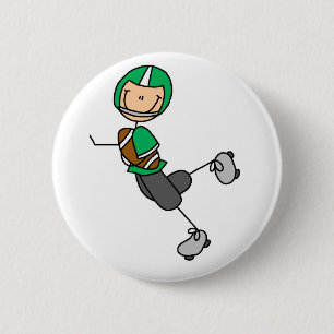 Football Player Green Button