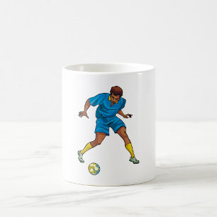 Football Player In Blue Coffee Mug