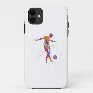 Football player in watercolor Case-Mate iPhone case
