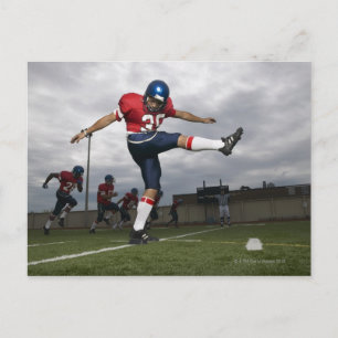 Football Player Kicking Football 2 Postcard