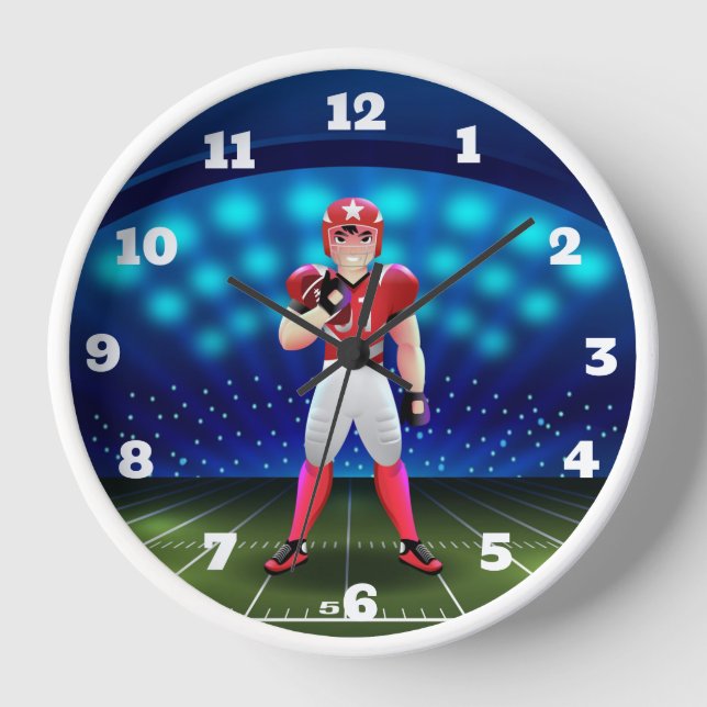 Football Player on the Field Clock (Front)