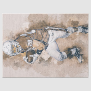 Football Player Painting Tissue Paper