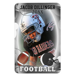 Football Player Photo Template Magnet