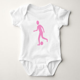 Football Player - Pink Baby Bodysuit