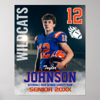 Football Player Senior Night Custom Photo Sports