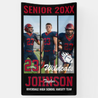Football Player Senior Night Photo Collage Sports