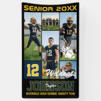 Football Player Senior Night Photo Collage Sports