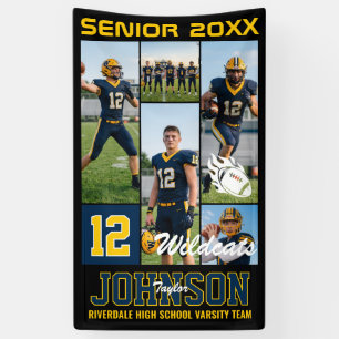 Football Player Senior Night Photo Collage Sports Banner