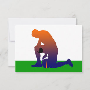 football player silhouette invitation