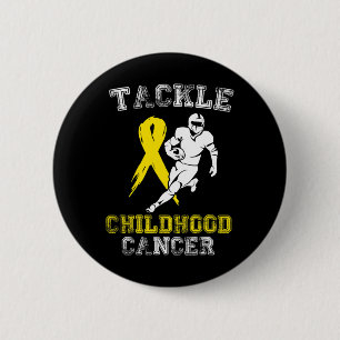 Football Player Tackle Childhood Cancer Awareness 6 Cm Round Badge