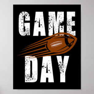 Football Player Vintage Tee  Poster