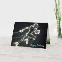 Football Player With Ball for Birthday