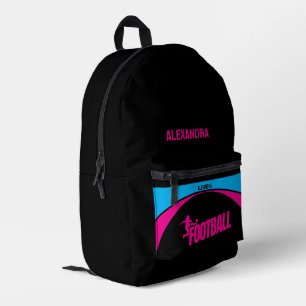 Football Player Women, Girl Birthday Gift Printed Backpack