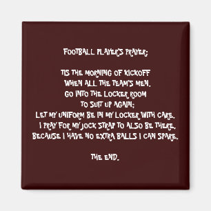 FOOTBALL PLAYER'S PRAYER MAGNET