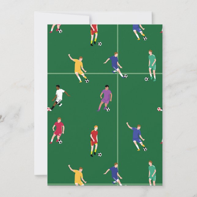 Football Players Sports Soccer Pitch  Holiday Card (Front)