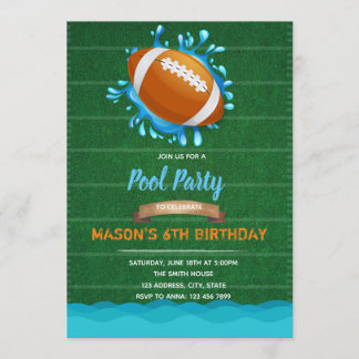 Football Pool Party invitation