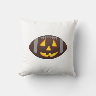 Football Pumpkin Face Cushion