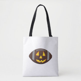 Football Pumpkin Face Tote Bag