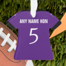 Football Purple & Black Jersey Ornament
