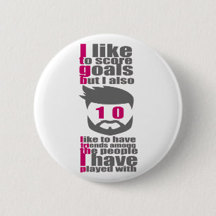 Football quote succes life 6 cm round badge