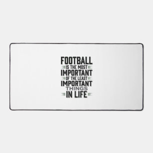 Football Quote Vintage Typography Shirt Design_1 Desk Mat