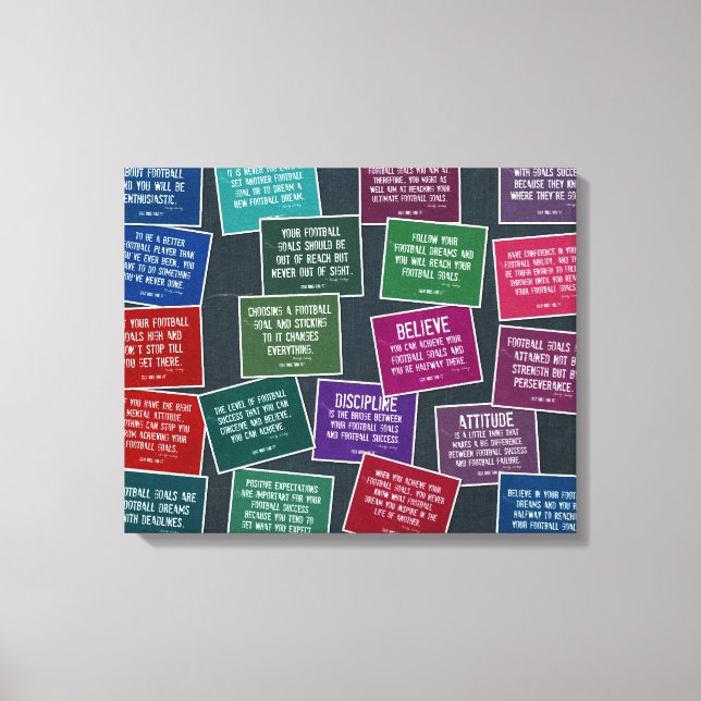 Football Quotes for Motivation Stretched Canvas Print (Front)
