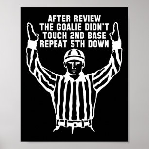 Football Referee Funny Sports Fan T Shirts Men Wom Poster