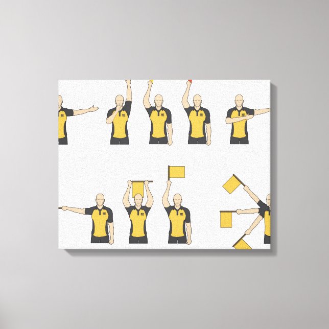 Football referees' signals canvas print (Front)