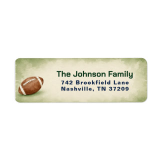 Football Rookie 1st Party Birthday Return Adress