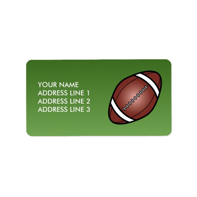 Football Rugby Ball Label (Front)