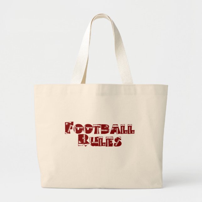 Football Rules Tote Bag (Front)