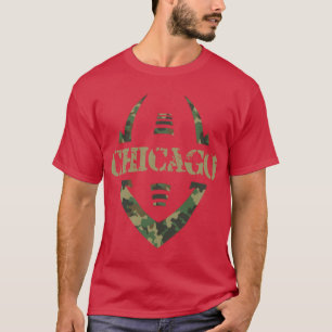 Football Salute Military Service Chicago Oversized T-Shirt