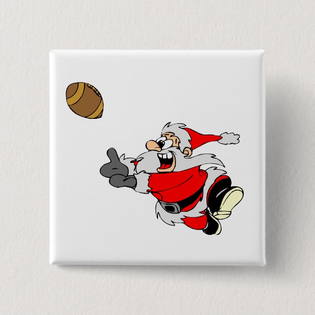Football Santa 15 Cm Square Badge (Front)