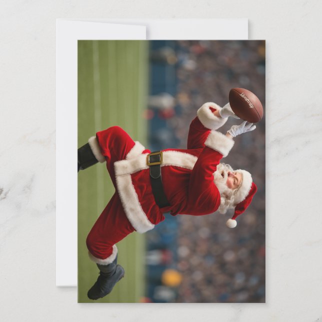 Football Santa Holiday Card (Front)