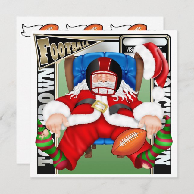 Football Santa Invitation (Front/Back)