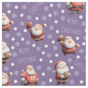 Football Santa on Purple Fabric