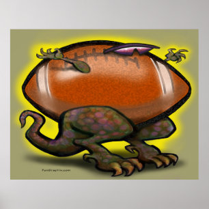 Football Saurus Rex Poster