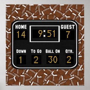 Football Scoreboard customise it Poster