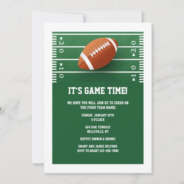 Football Season Invitations (Front)